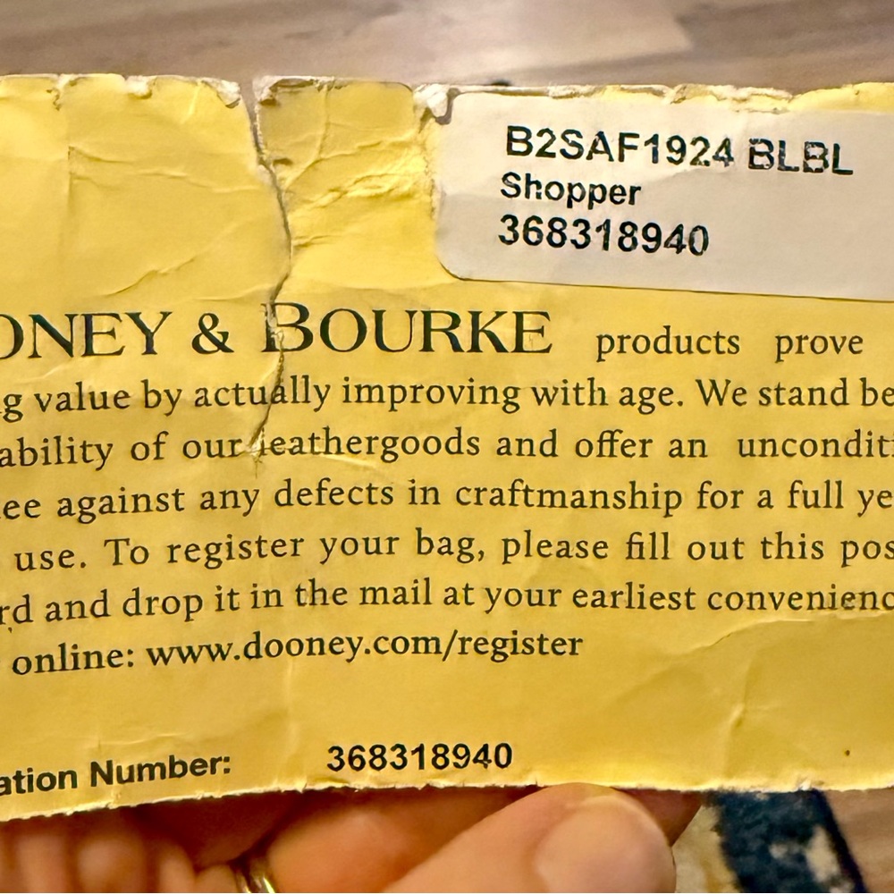 Dooney & Bourke Black Leather Tote - Picture 10 of 12